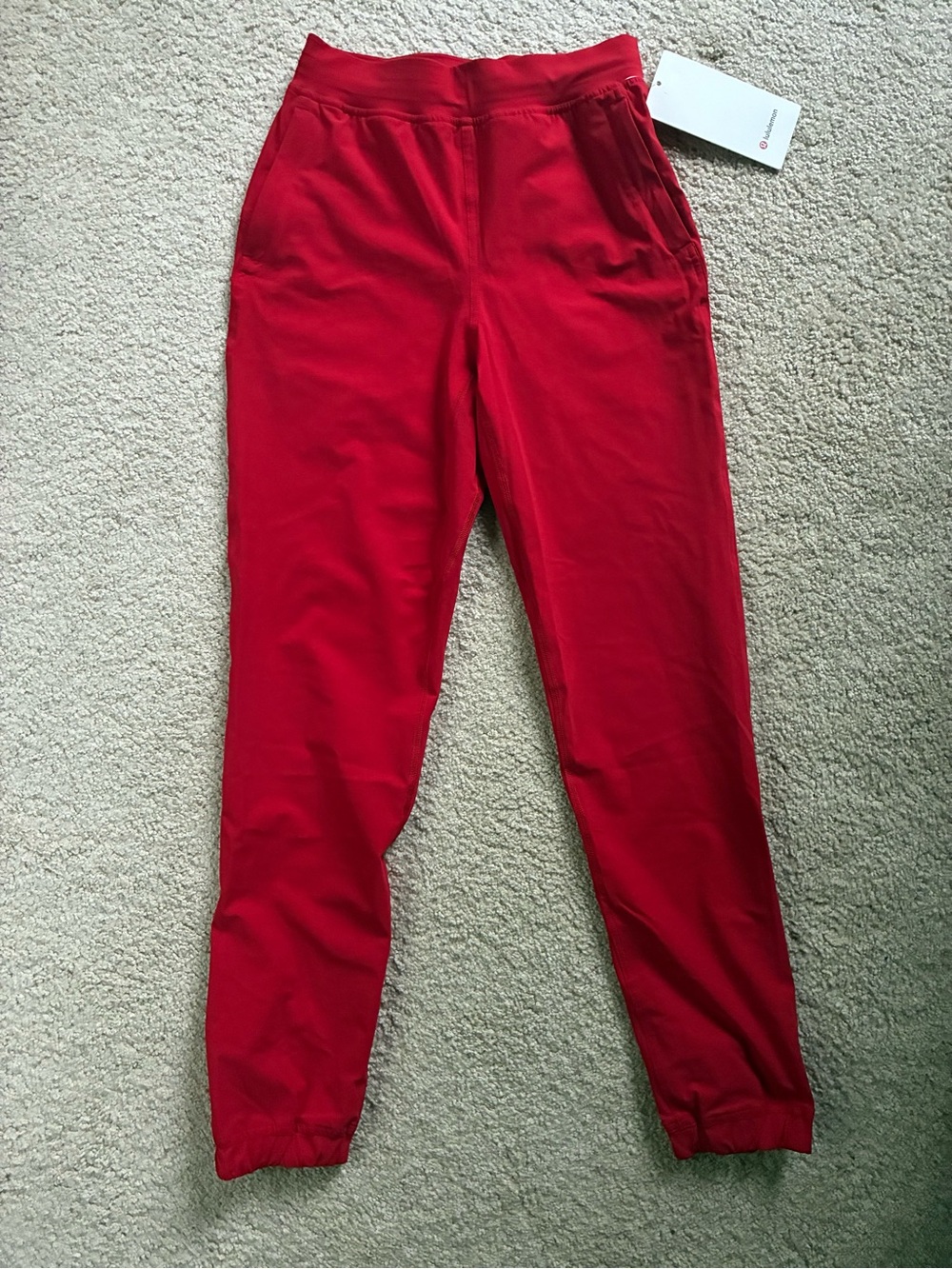 NWT lululemon athletica Red Track Jogger Pants